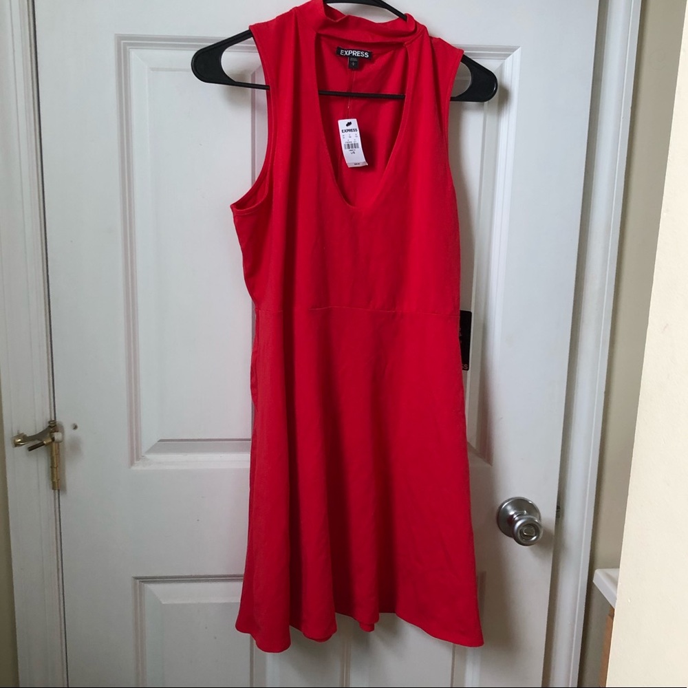 NWT Choker neck fit and flare dress